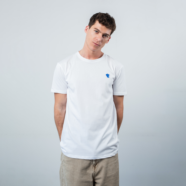 Camiseta Logo Bordado - Blanco