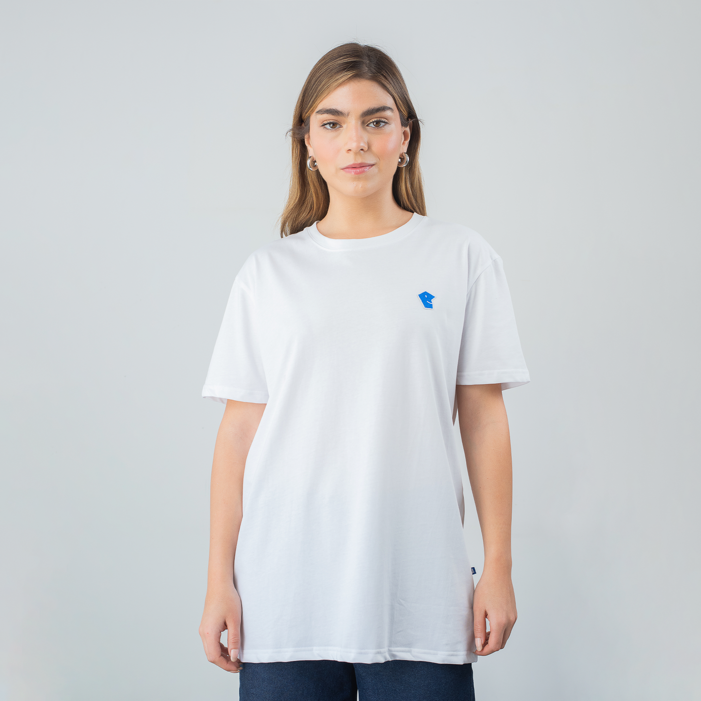 Camiseta Logo Bordado - Blanco