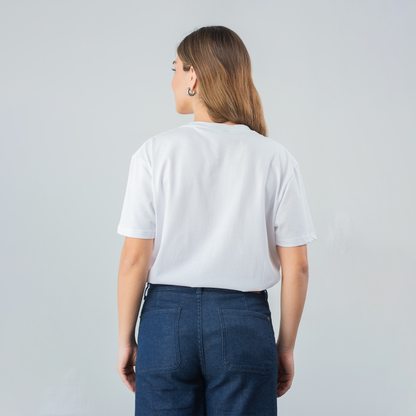 Camiseta Logo Bordado - Blanco